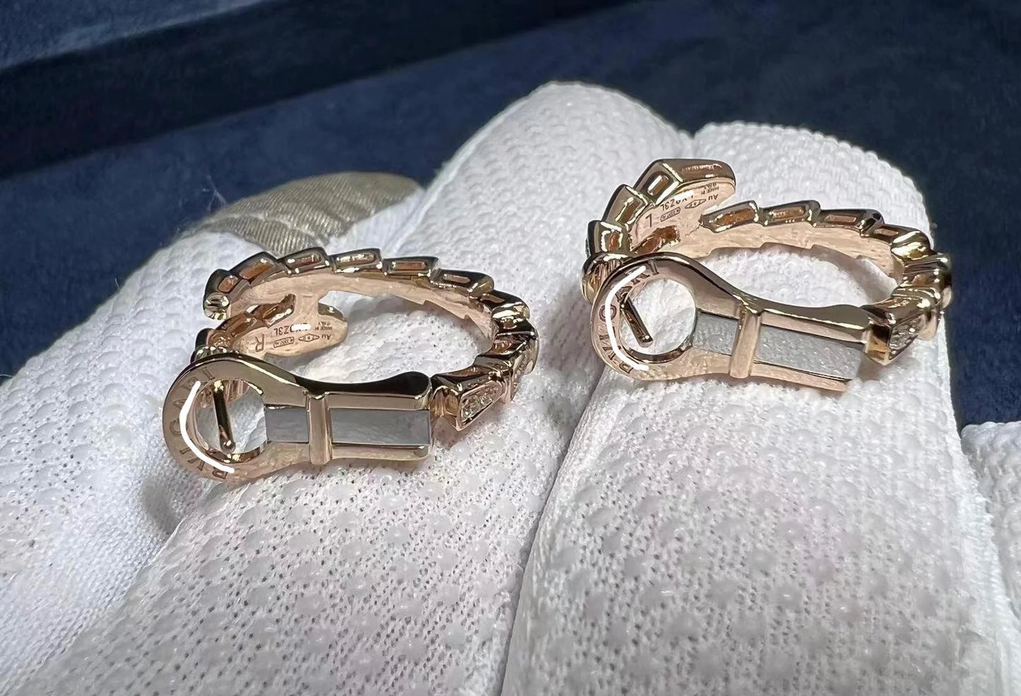 Serpenti full pave diamond earrings