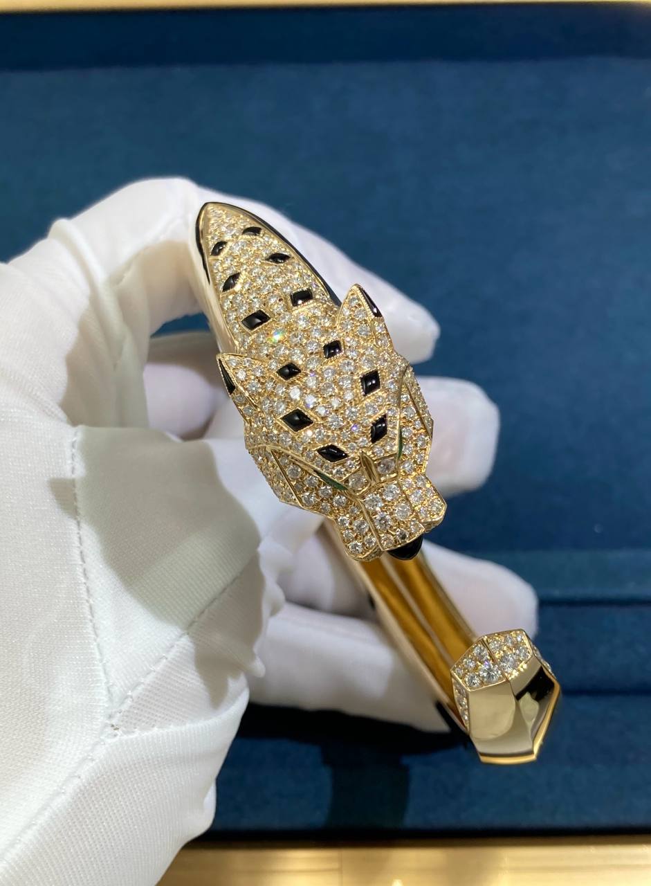 Panther bracelet with diamonds, Large model