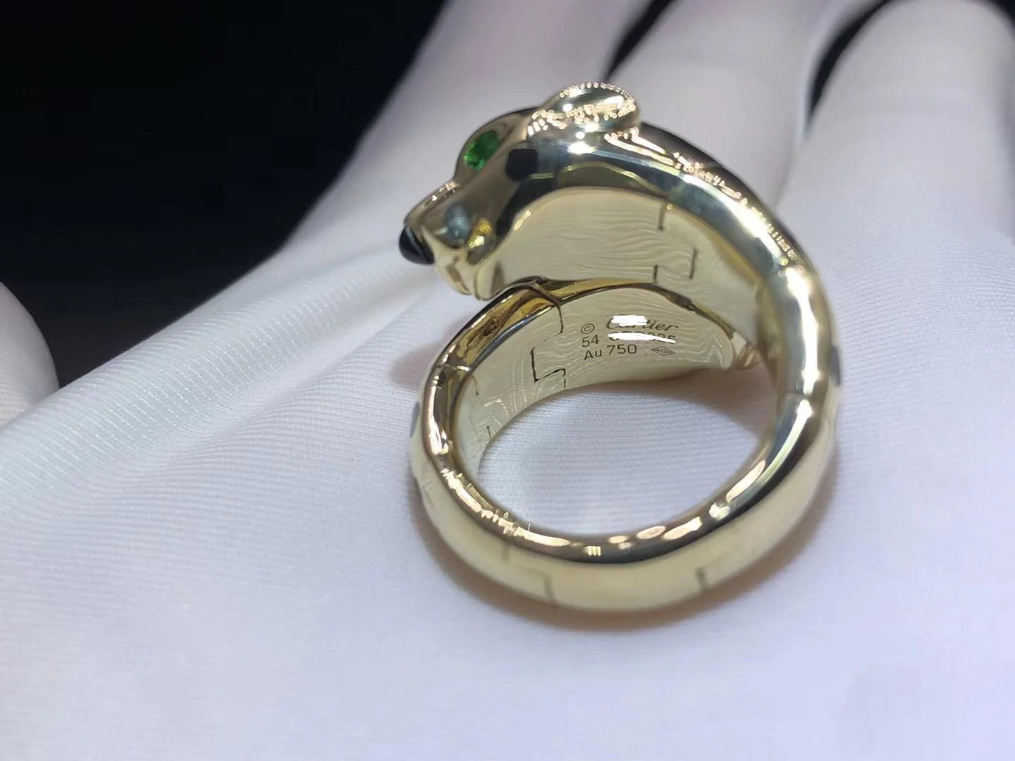 Panther double head articulated ring, Classic model