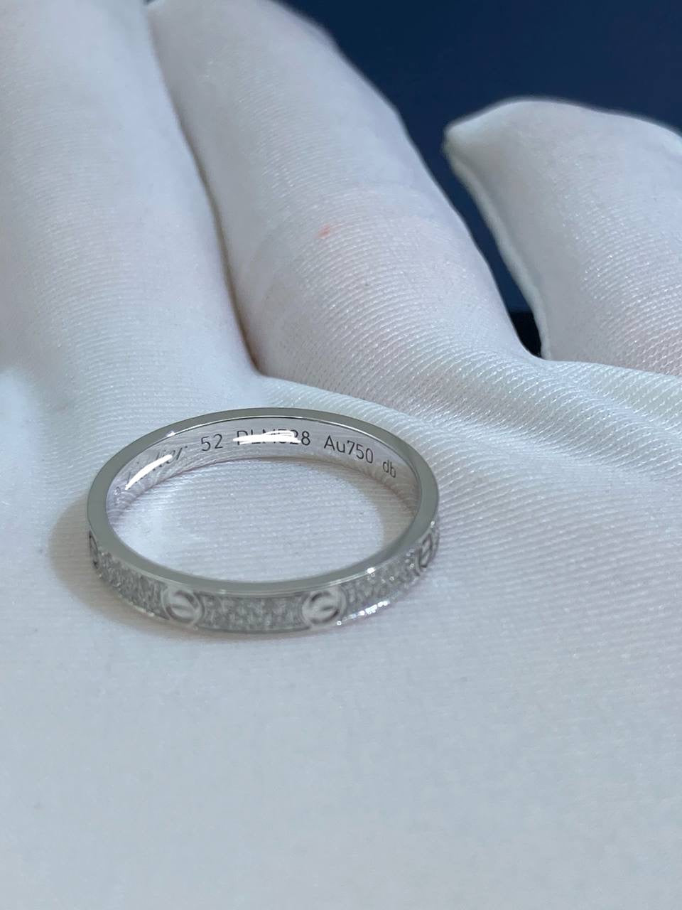 Love full pave diamond ring, Mini model