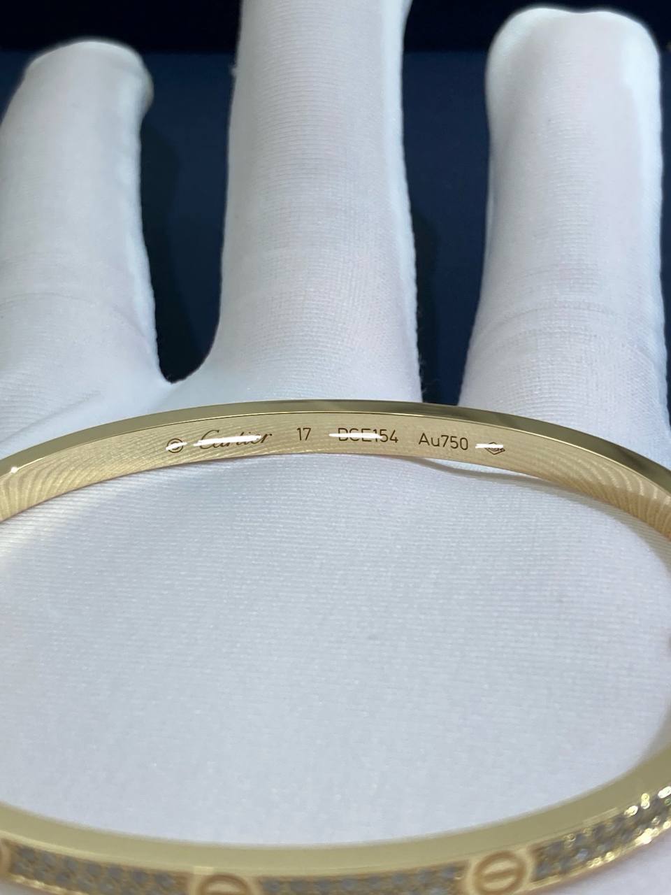 Love full pave diamond bracelet Small model