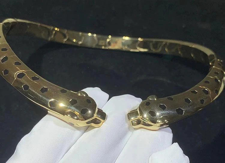 Panther double-head necklace