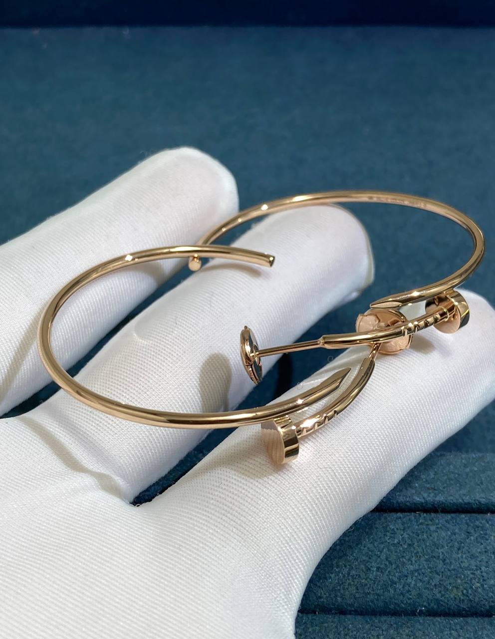 Nail hoop earrings