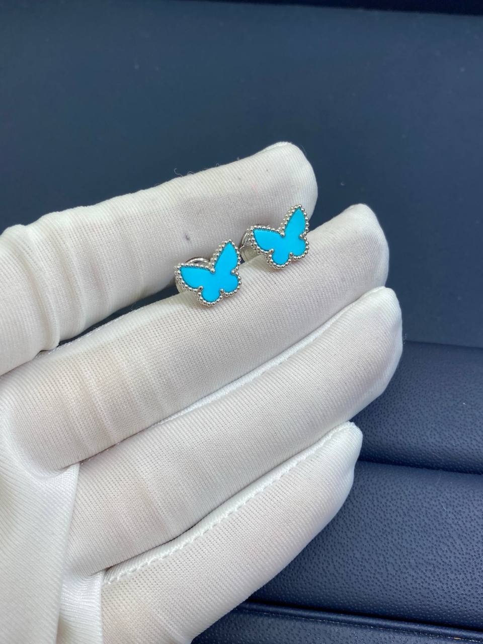 VC butterfly Turquoise earrings, Mini model