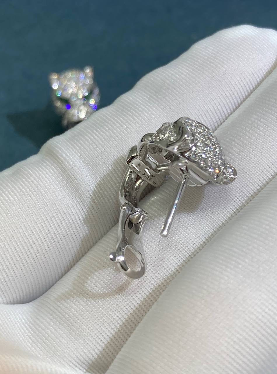 Panther full pave diamond earrings