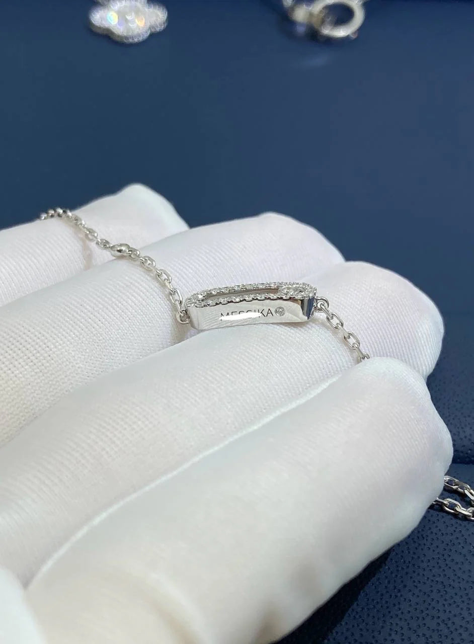 MSSK chain bracelet with diamonds
