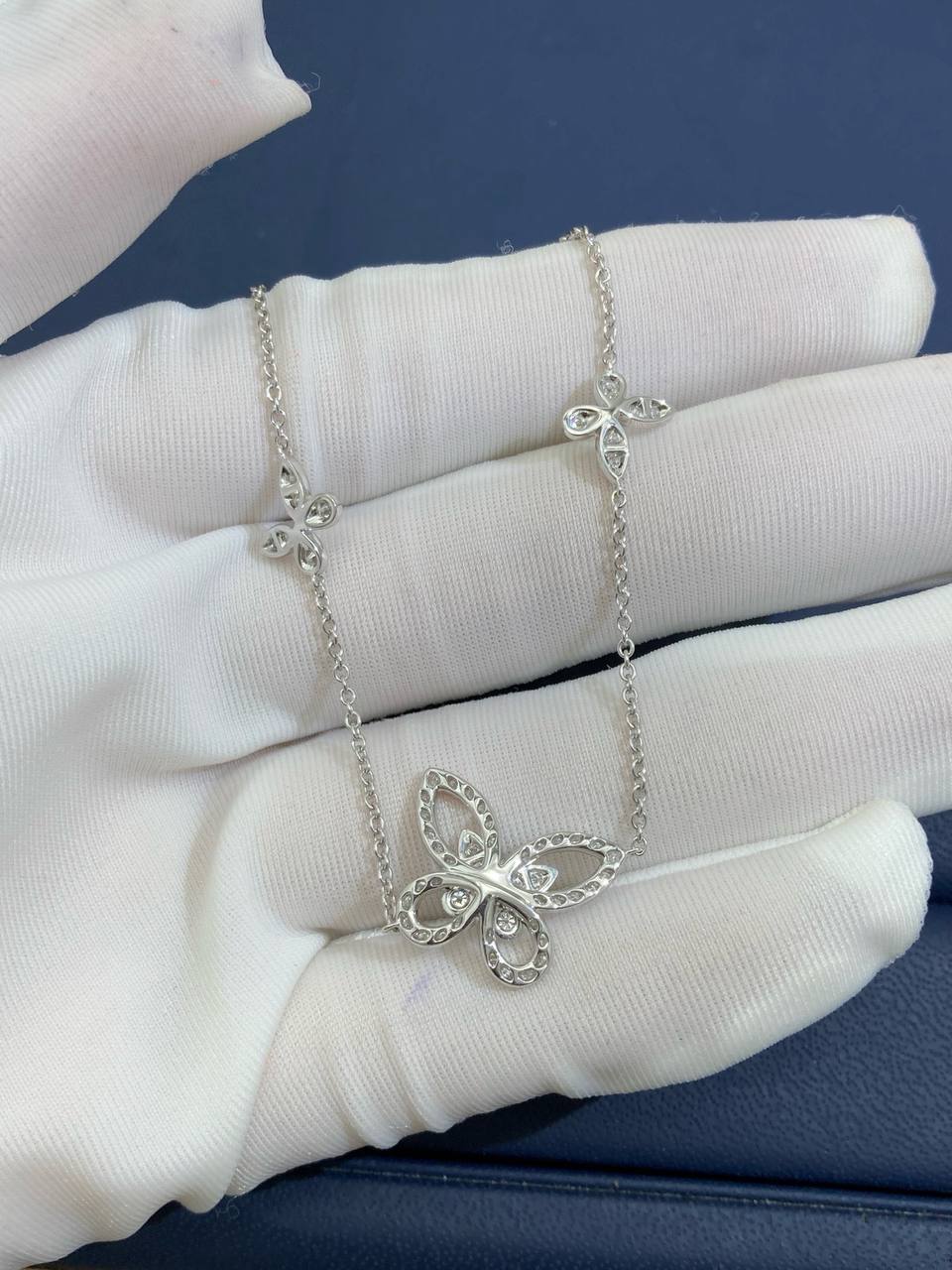 GRFF butterfly full pave diamond bracelet, Mini model