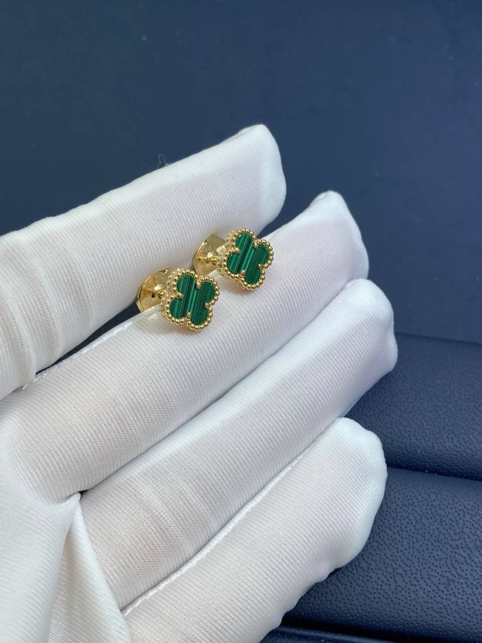 VC Malachite earrings, Mini model