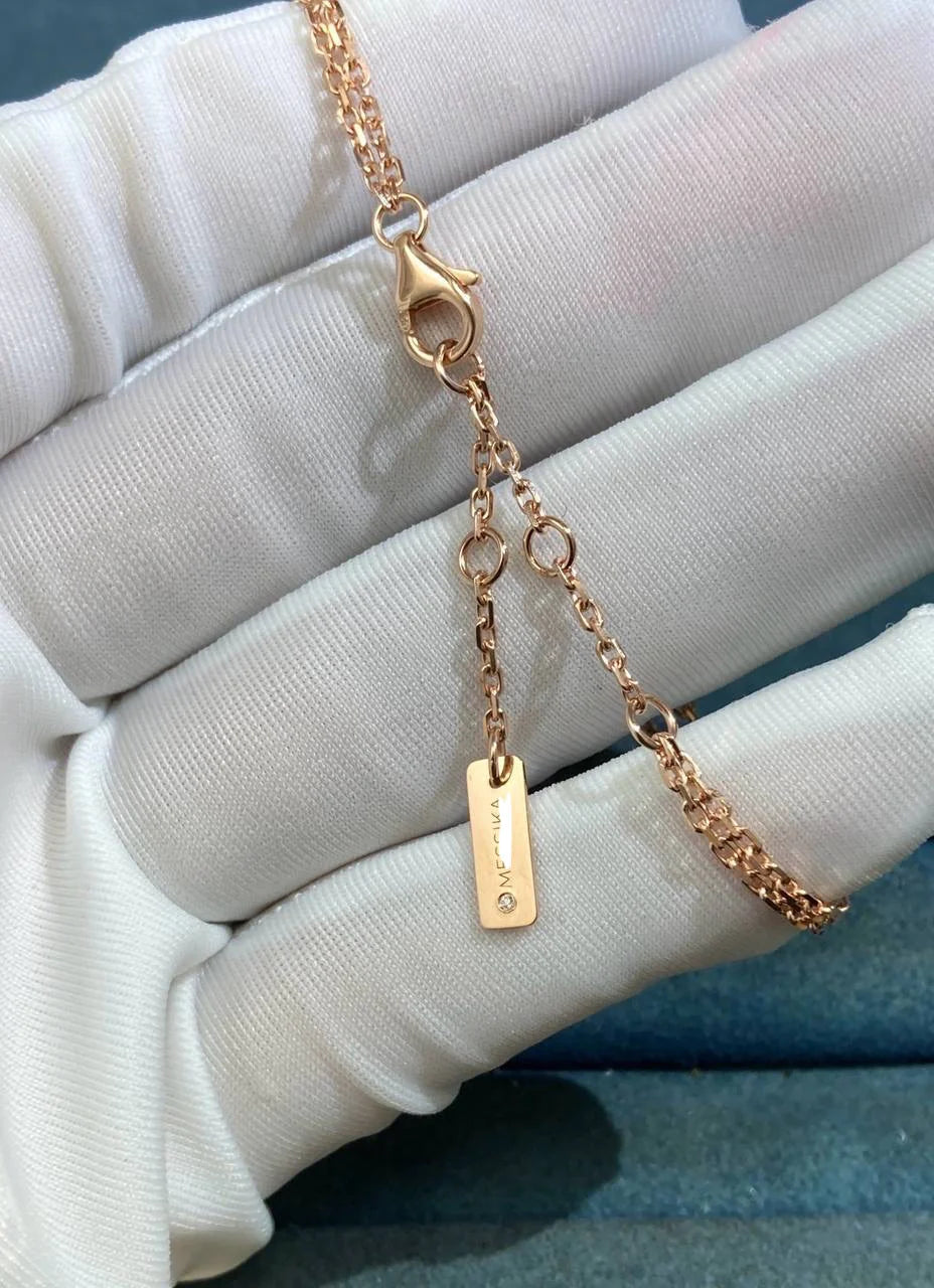 MSSK double chain bracelet with diamonds