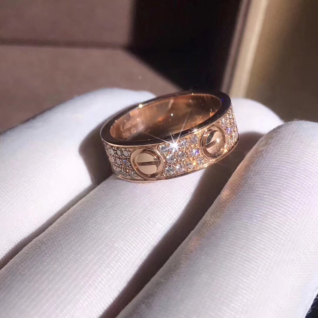 Love full pave diamond ring, Classic model