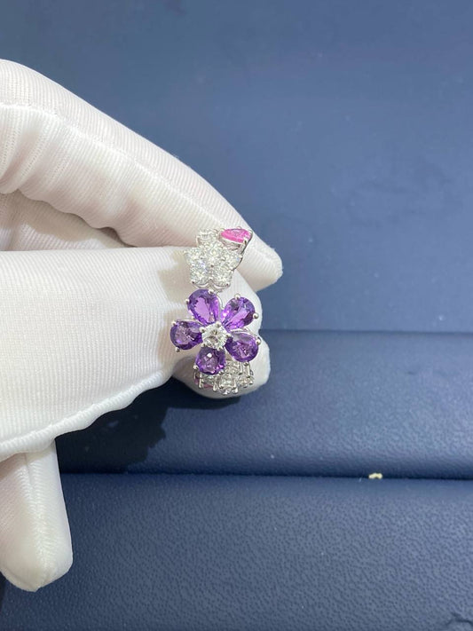 VC wildflowers ring with sapphires and diamonds