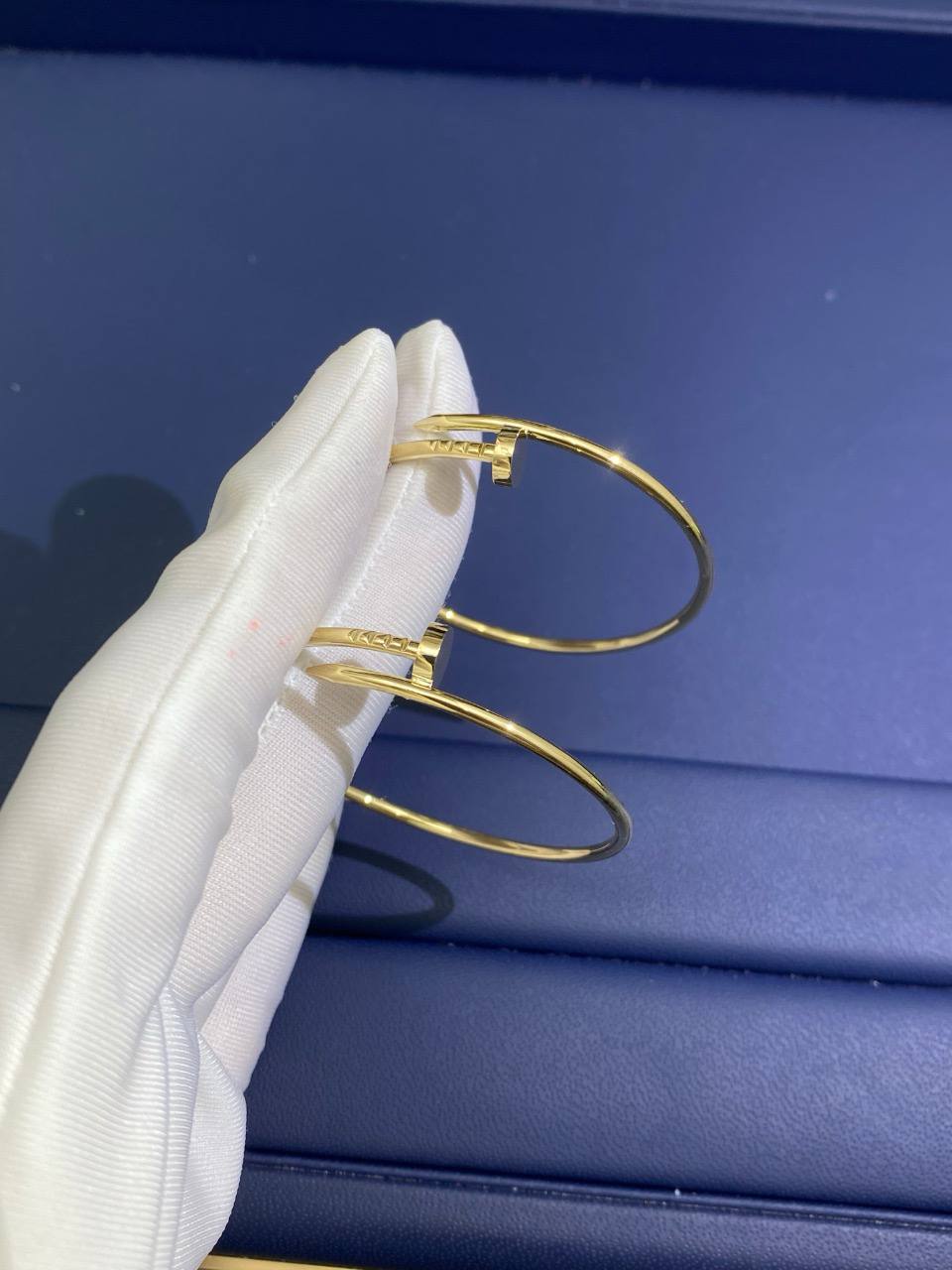 Nail hoop earrings