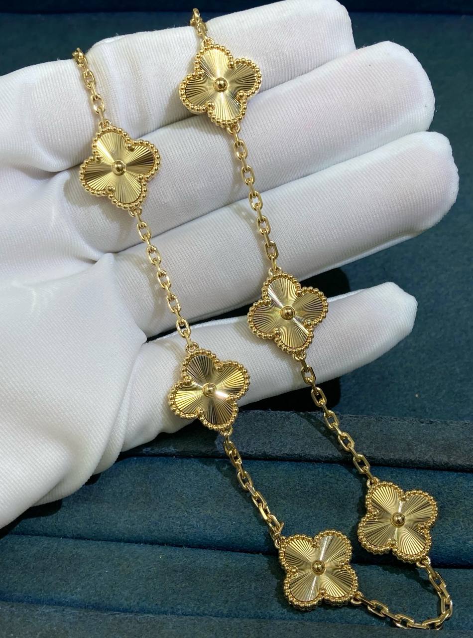 VC 10 motif Guilloche necklace