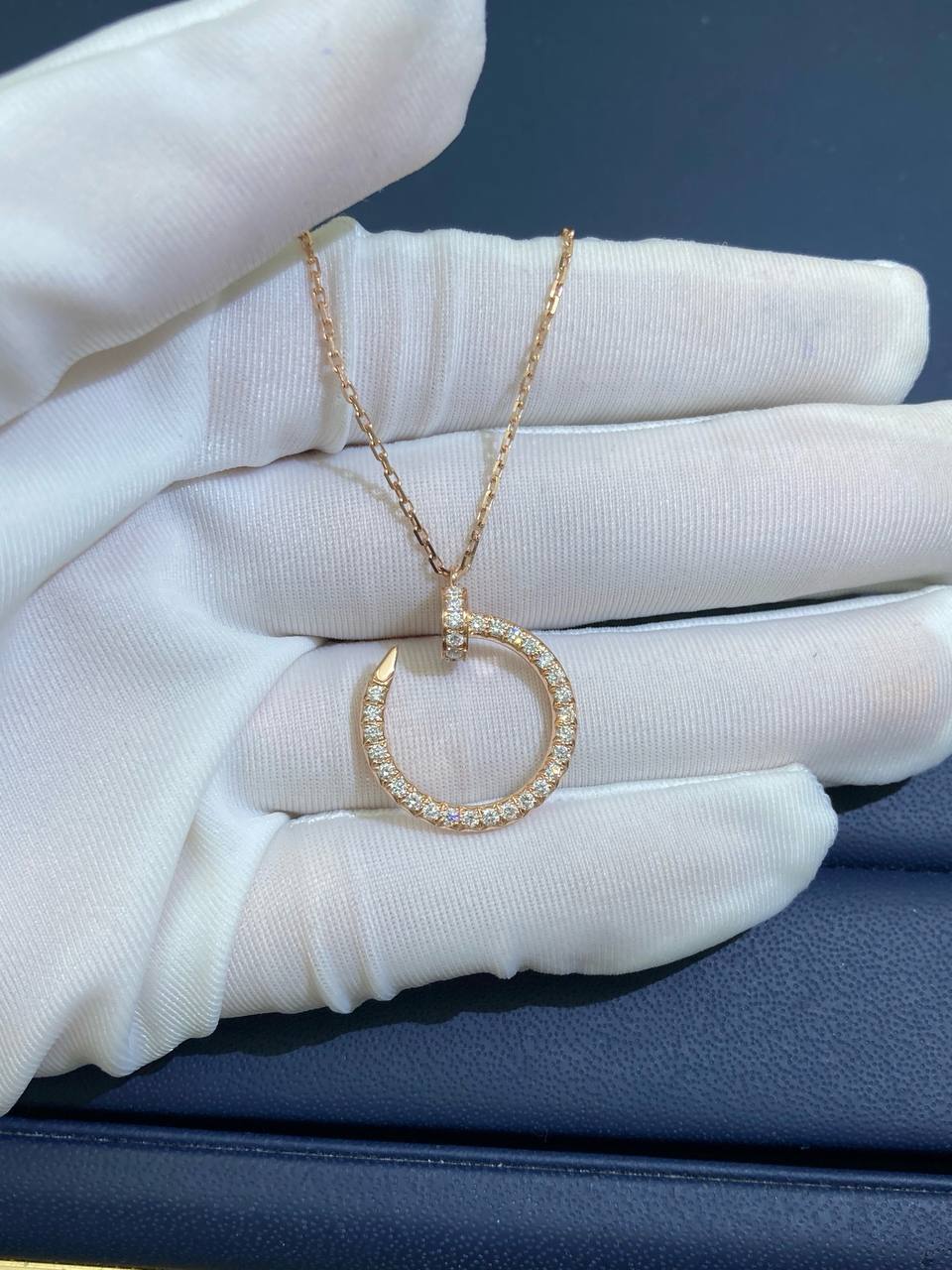 Nail full pave diamond pendant