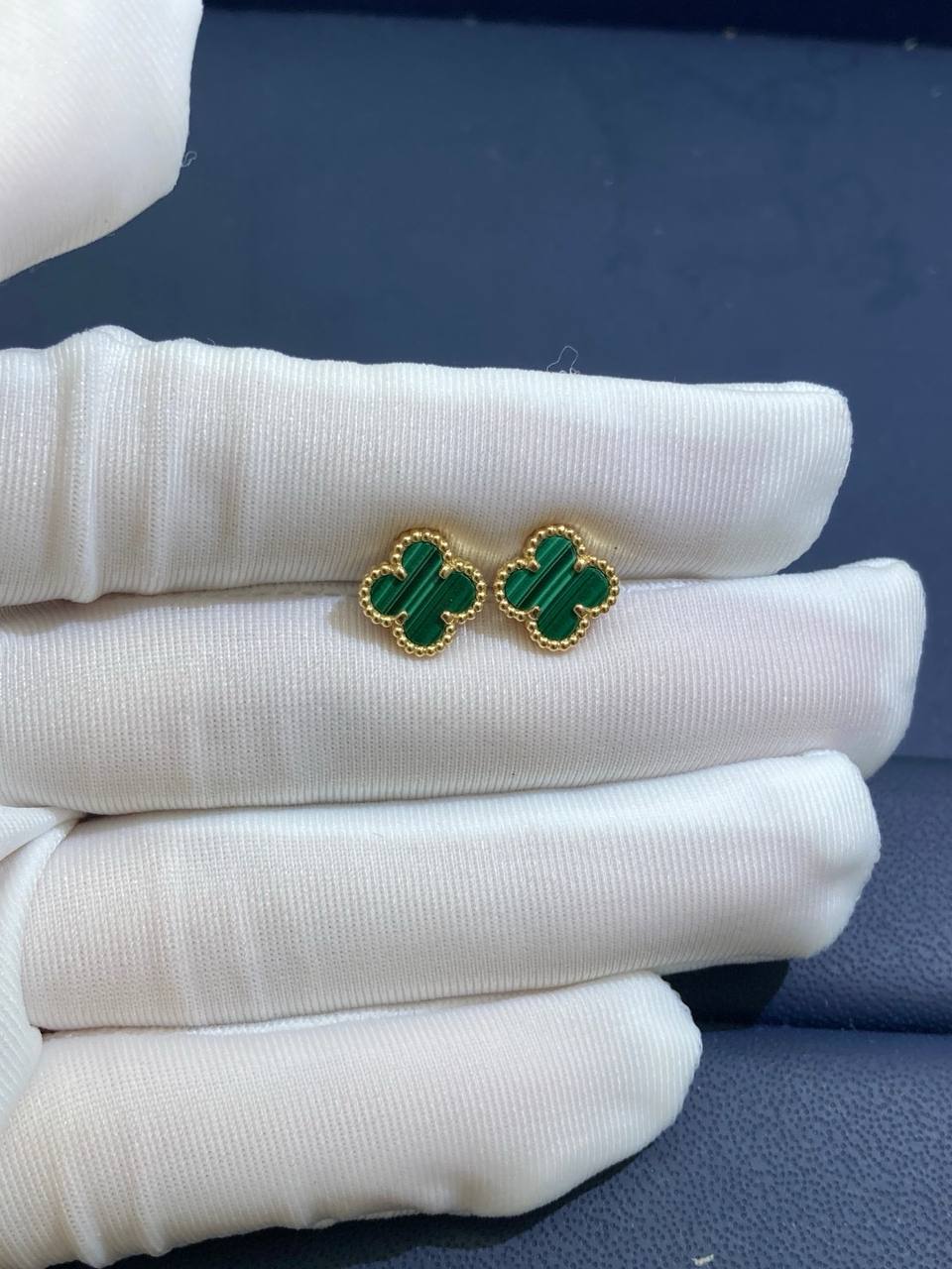 VC Malachite earrings, Mini model