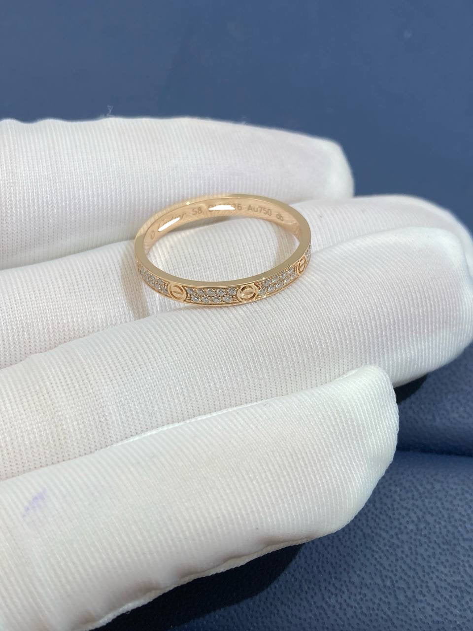 Love full pave diamond ring, Mini model
