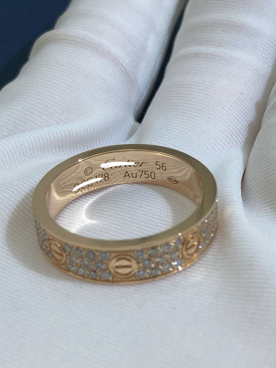 Love full pave diamond ring, Small model