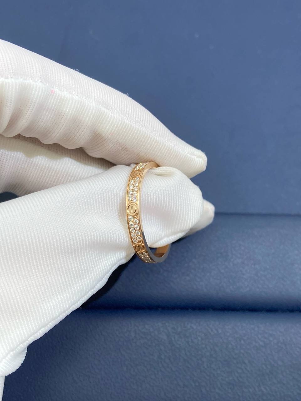 Love full pave diamond ring, Mini model