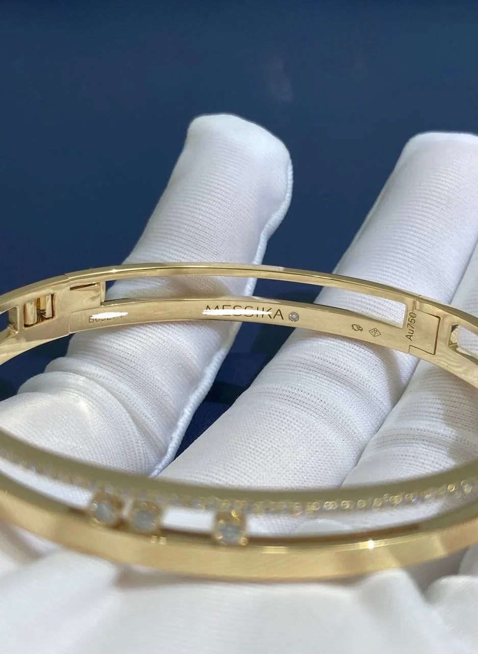 MSSK bracelet with with half-pave diamonds