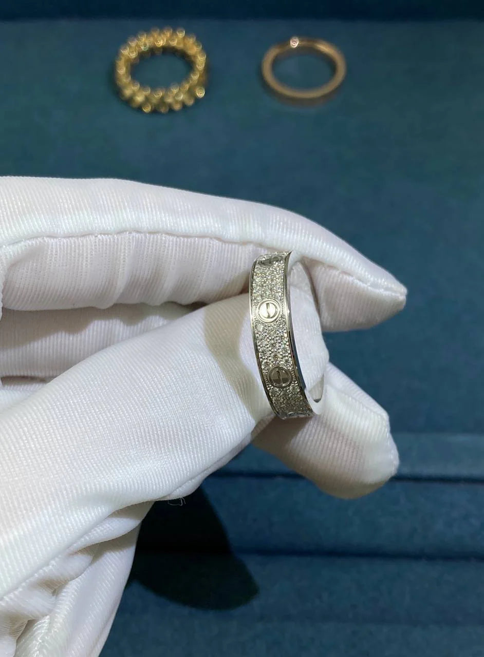 Love full pave diamond ring, Small model