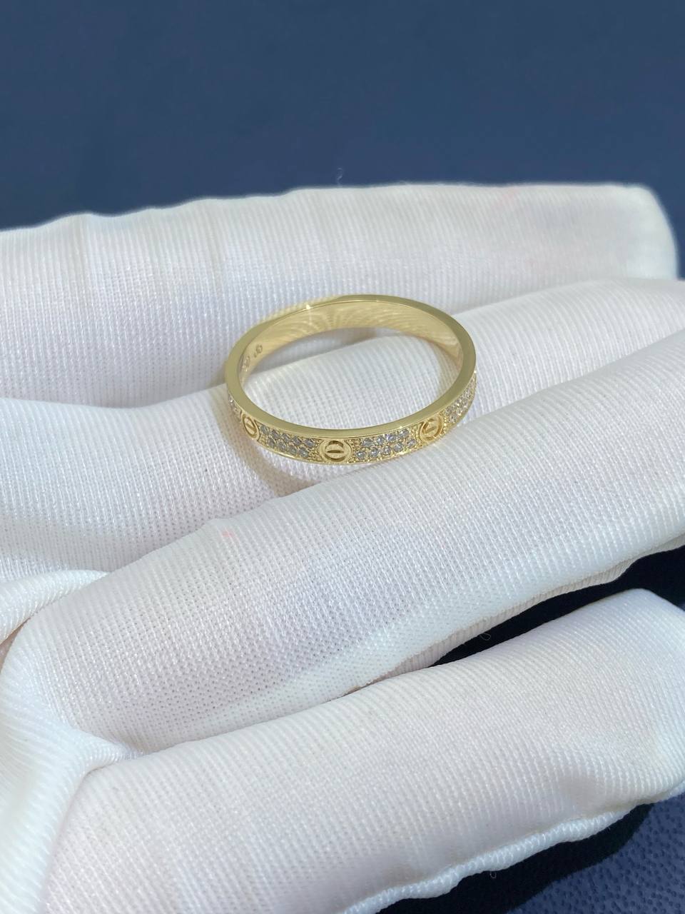 Love full pave diamond ring, Mini model