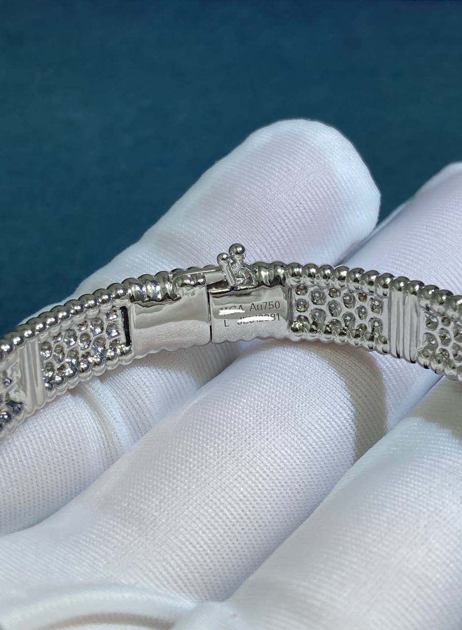 VC three-row full pave diamond bracelet