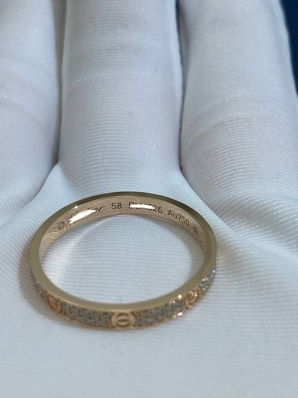 Love full pave diamond ring, Mini model
