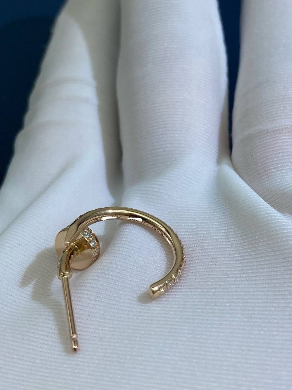 Nail full pave earrings