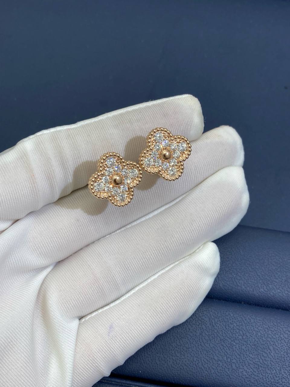 VC full pave diamond earrings 15mm
