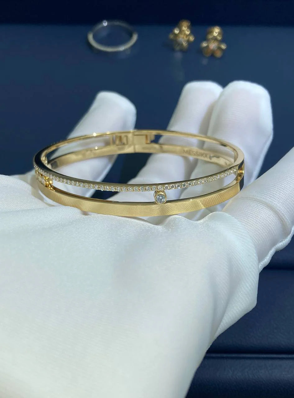 MSSK bracelet with with half-pave diamonds