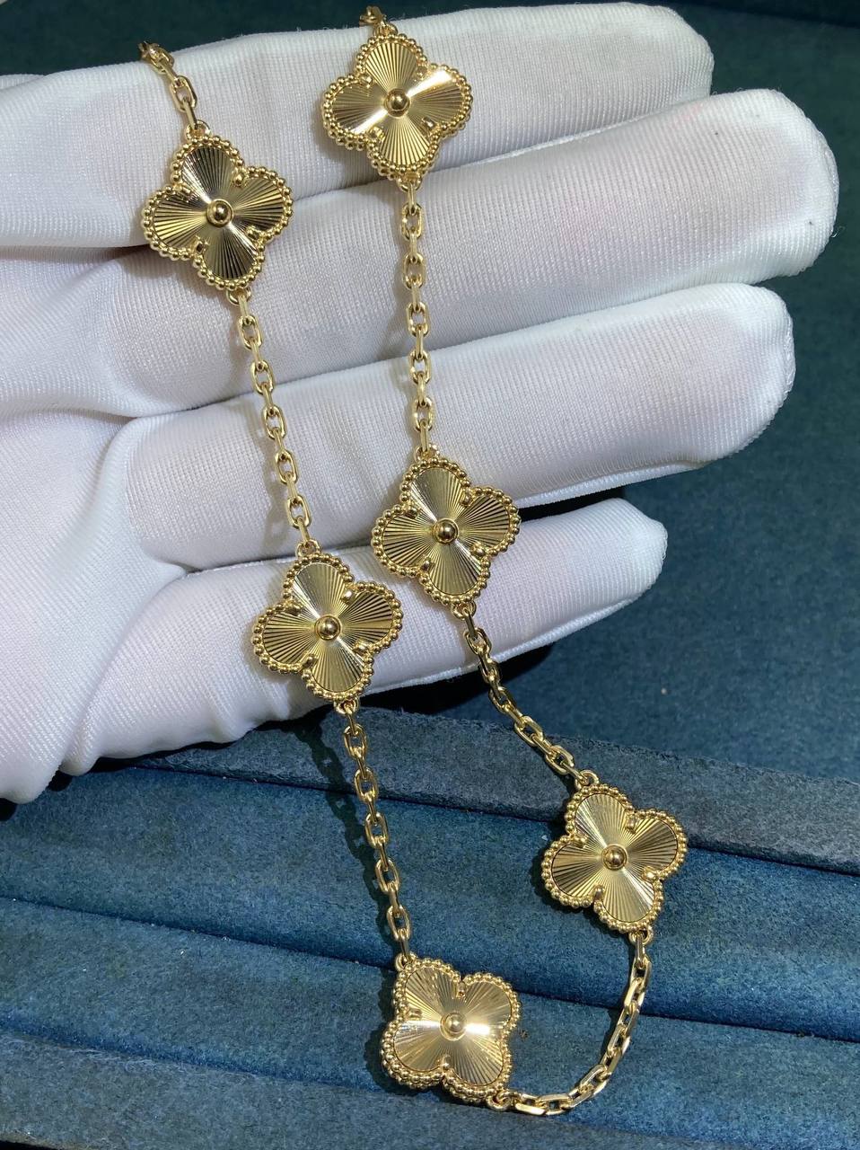 VC 10 motif Guilloche necklace