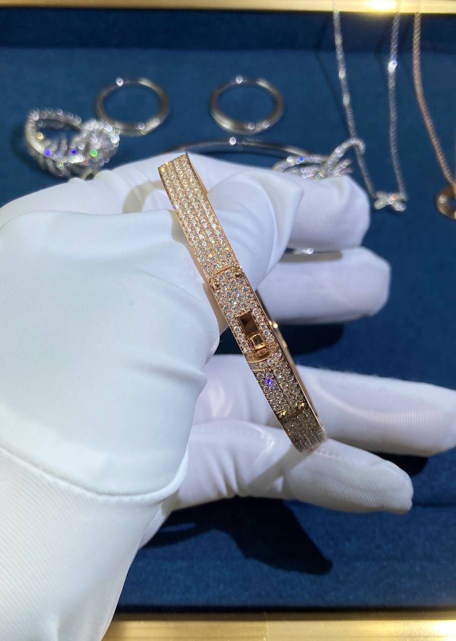 HRMS full pave diamond bracelet, Small model