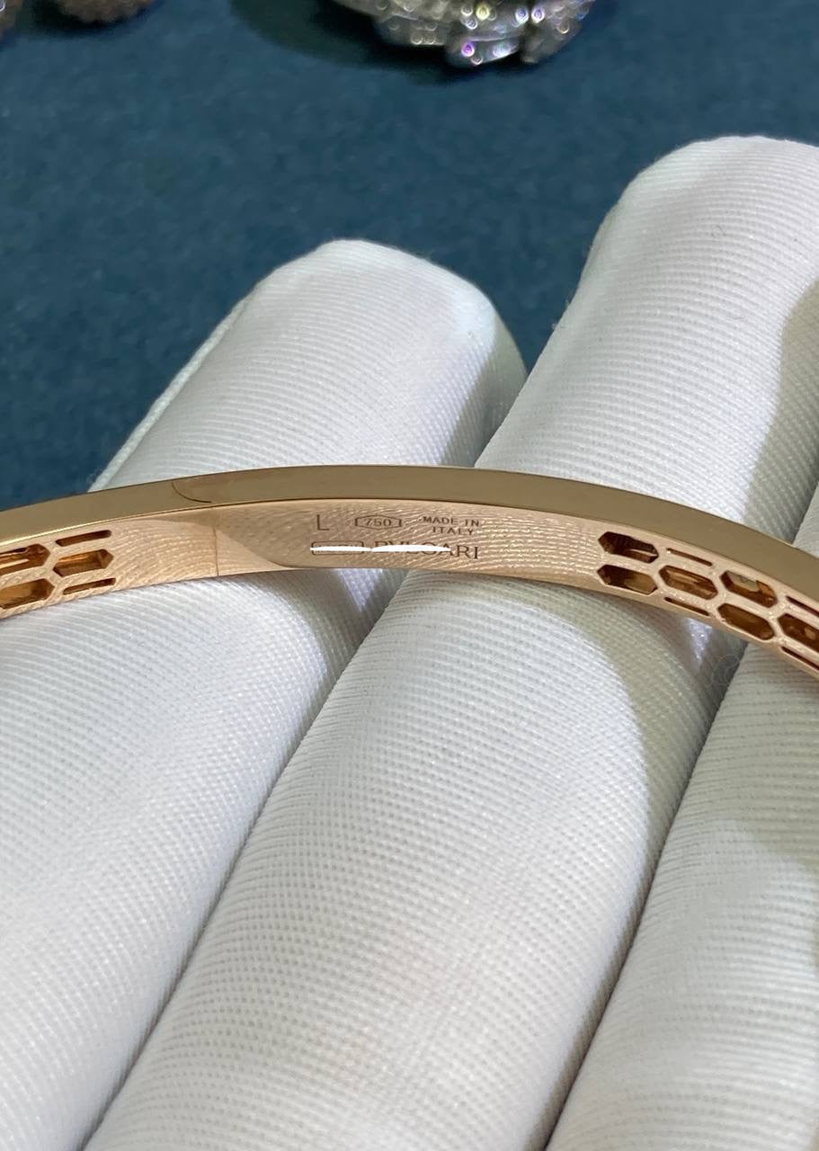 Serpenti bracelet with diamonds and rubellites