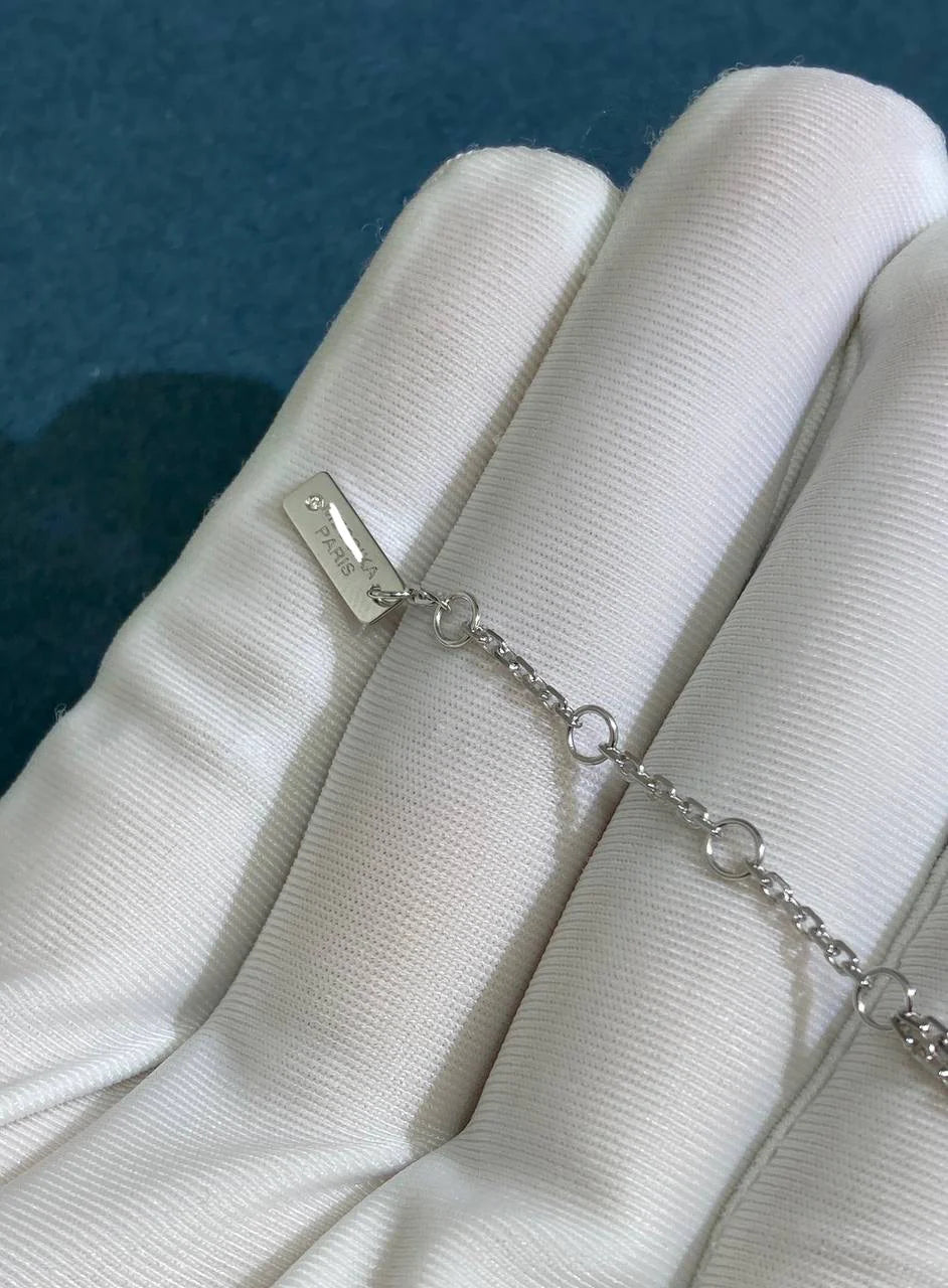 MSSK double chain bracelet with diamonds