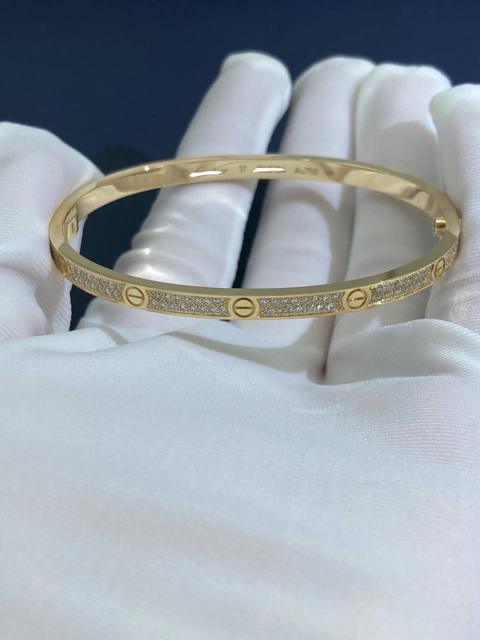 Love full pave diamond bracelet Small model