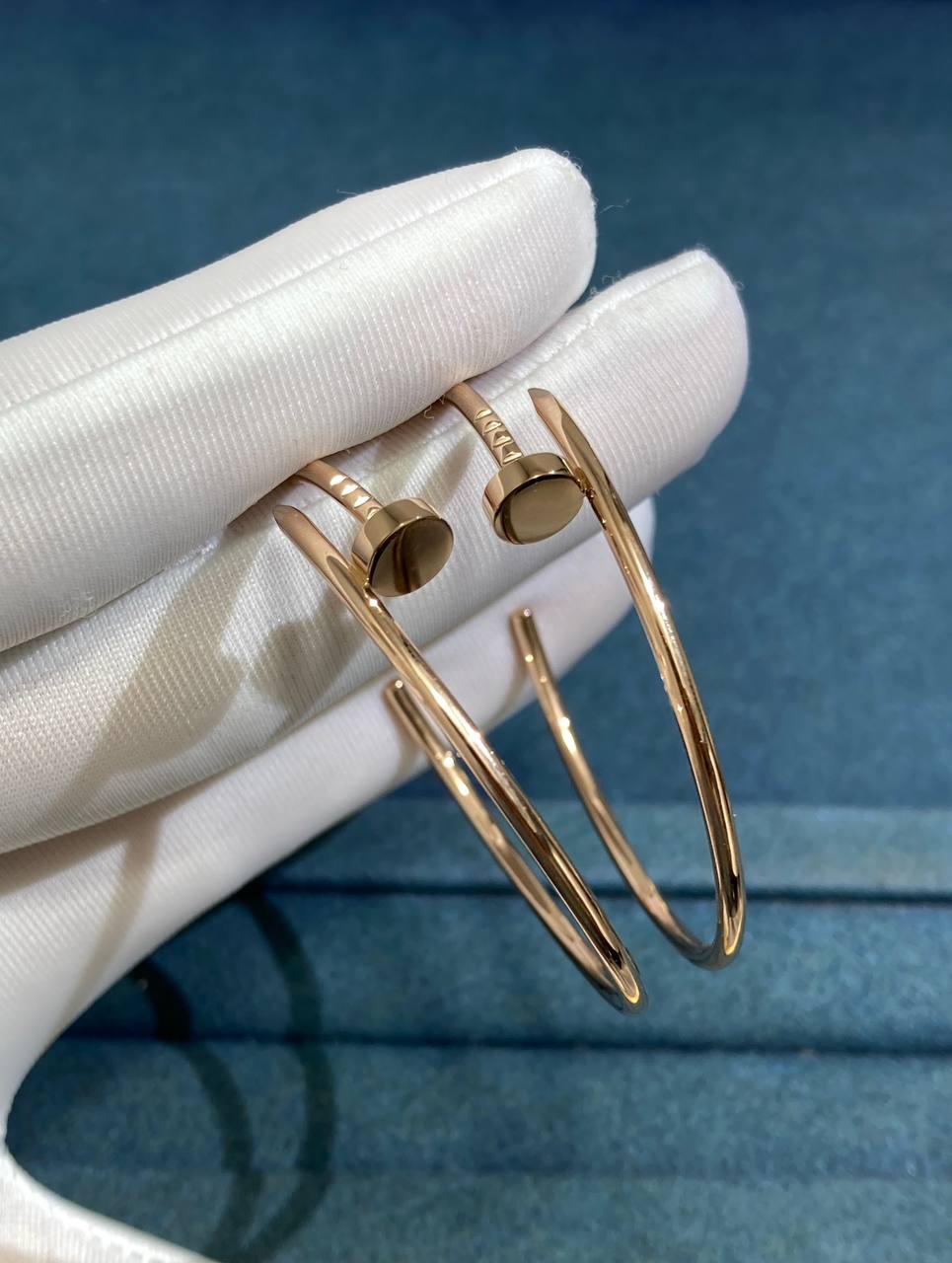 Nail hoop earrings