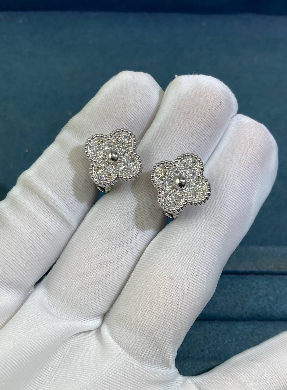 VC full pave diamond earrings 15mm