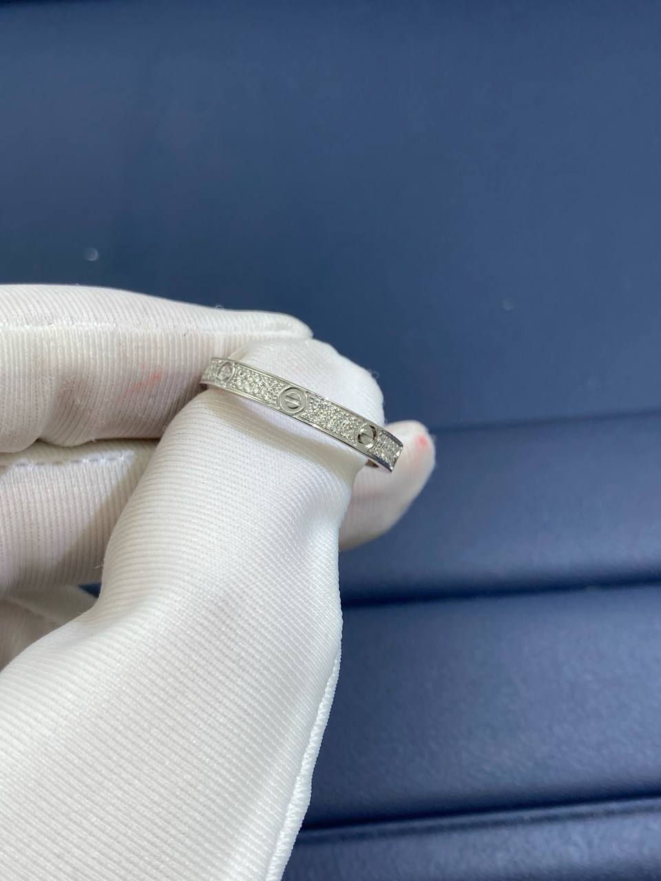 Love full pave diamond ring, Mini model