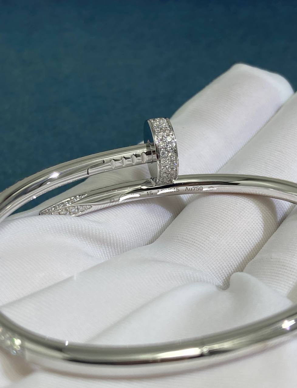 Nail full pave diamond bracelet