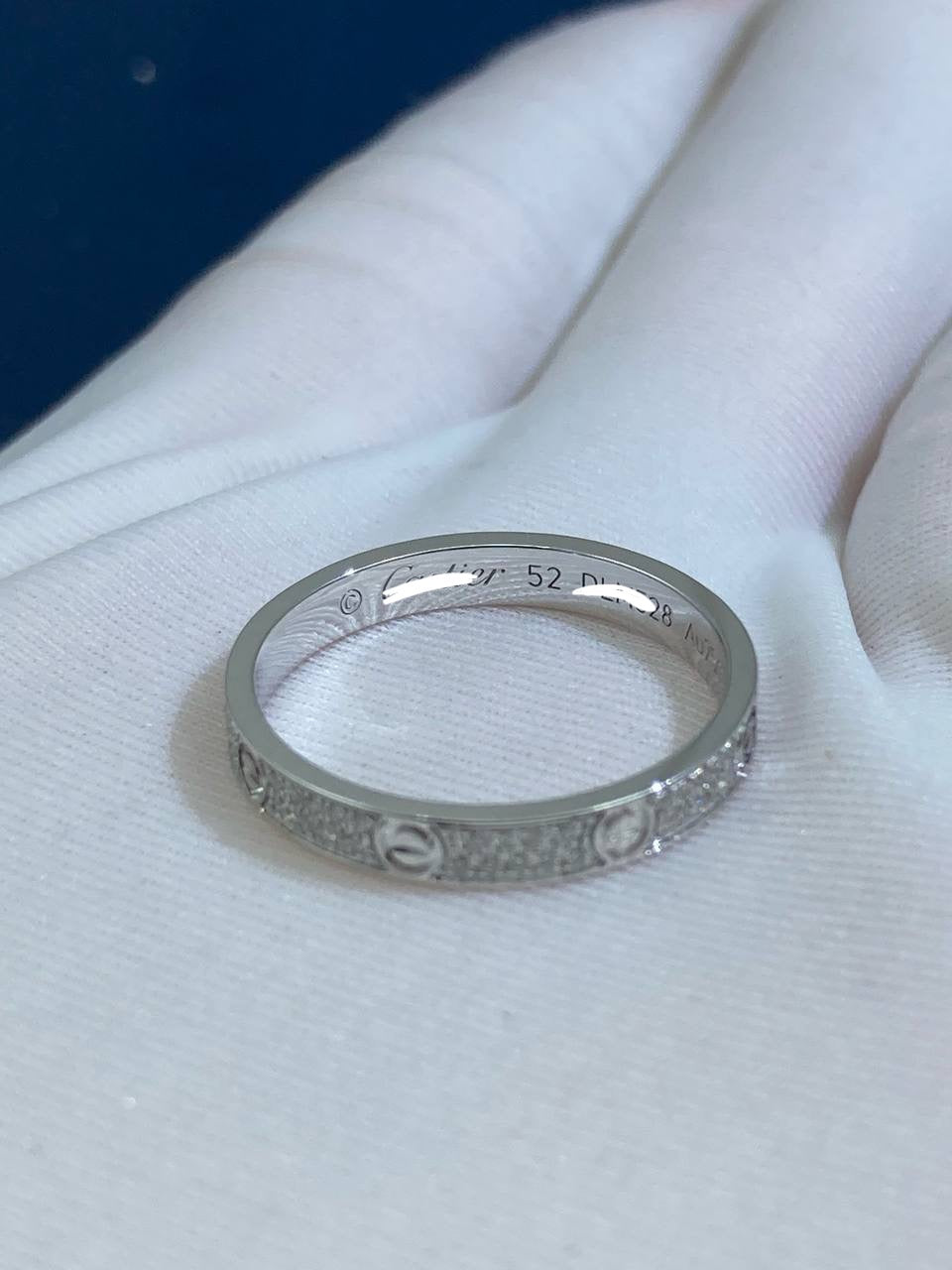 Love full pave diamond ring, Mini model