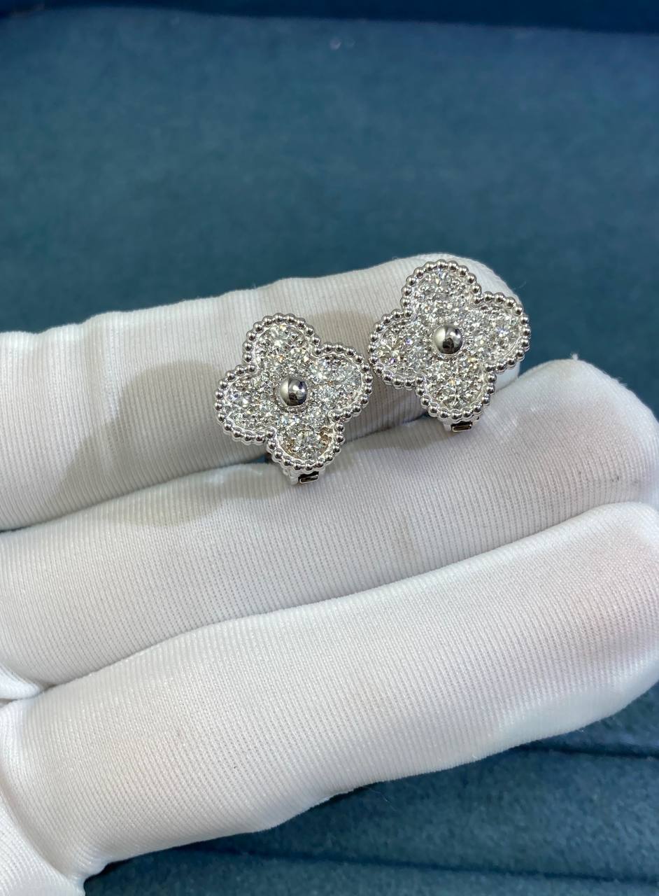 VC full pave diamond earrings 15mm