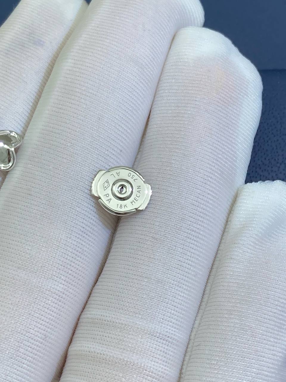 VC floral earrings with 2 diamonds, Mini model