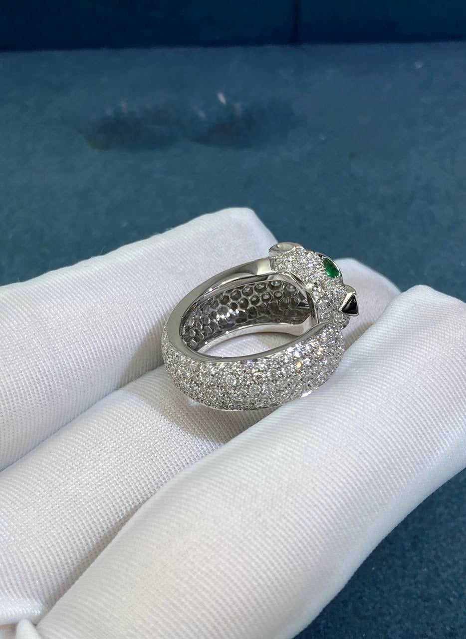 Panther full pave diamond ring Medium model
