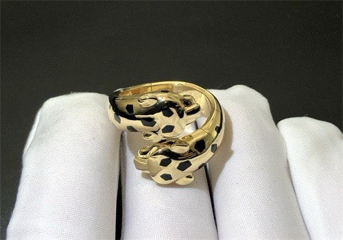 Panther double head articulated ring, Classic model
