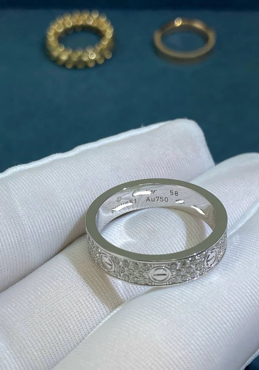 Love full pave diamond ring, Small model