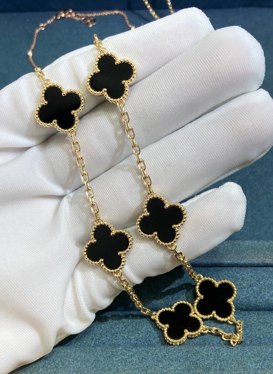 VC 10 motif Onyx necklace
