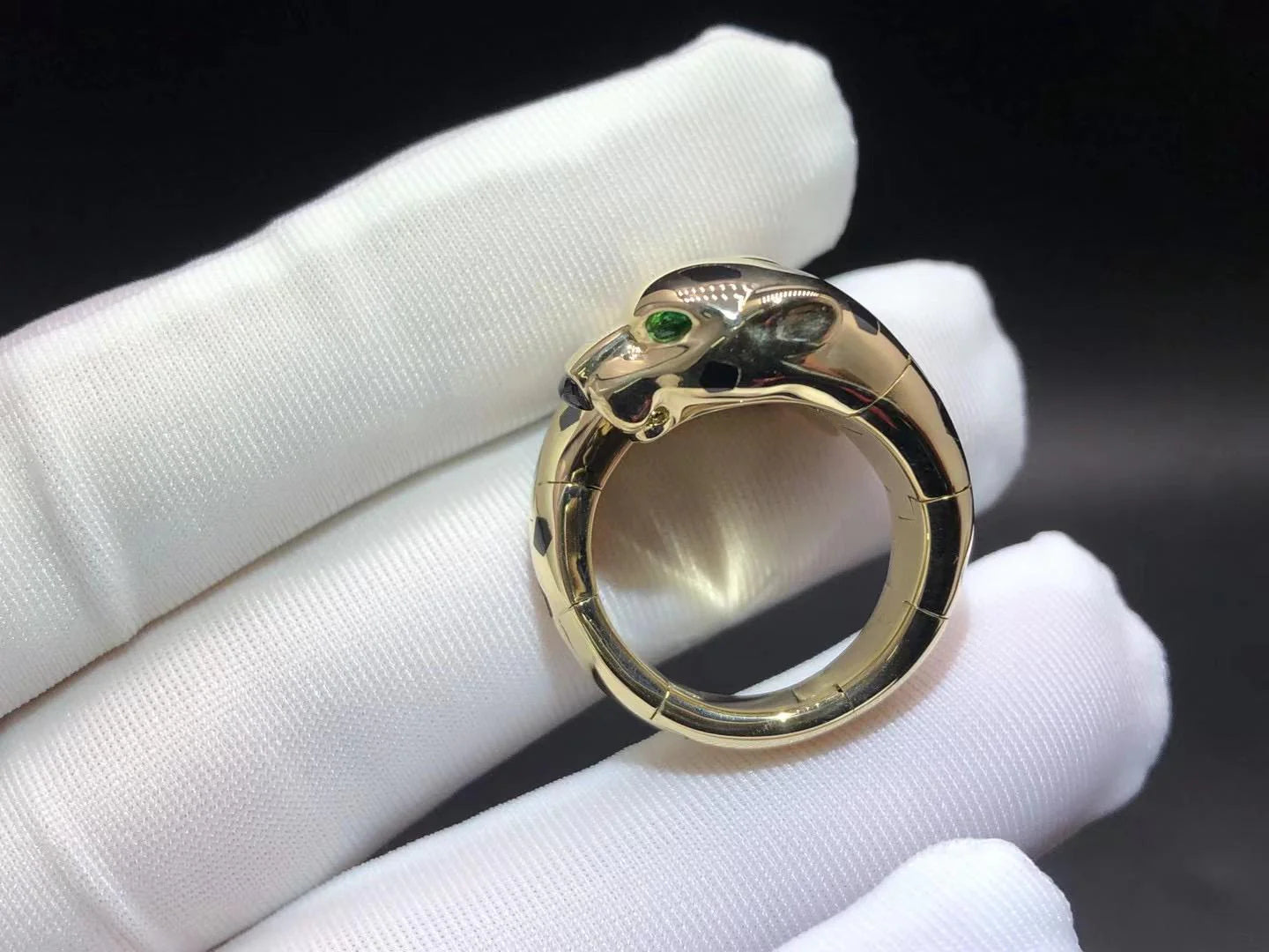 Panther double head articulated ring, Classic model
