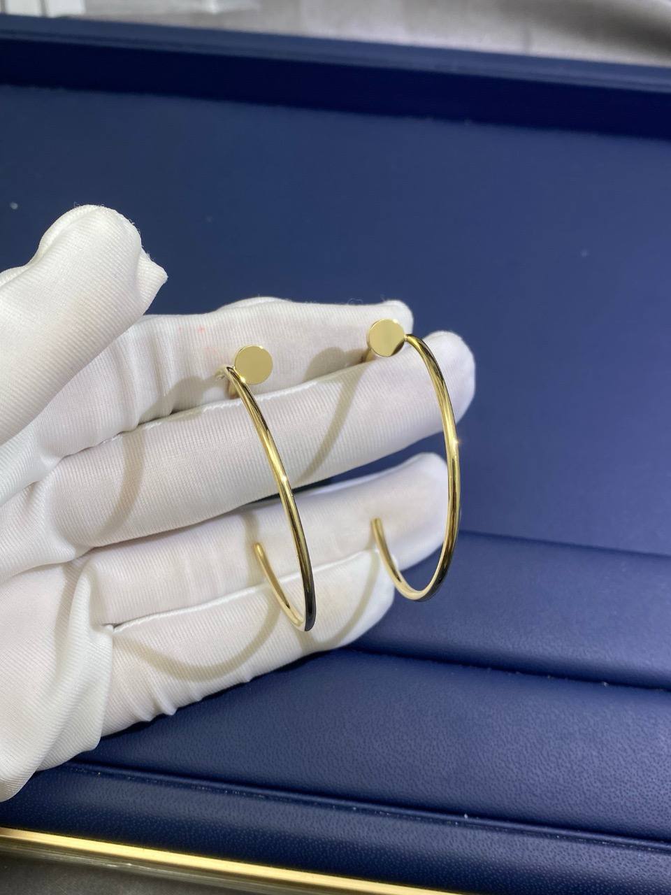 Nail hoop earrings