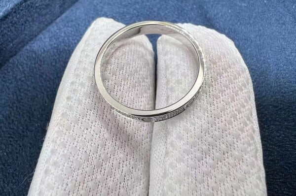Love full pave diamond ring, Mini model