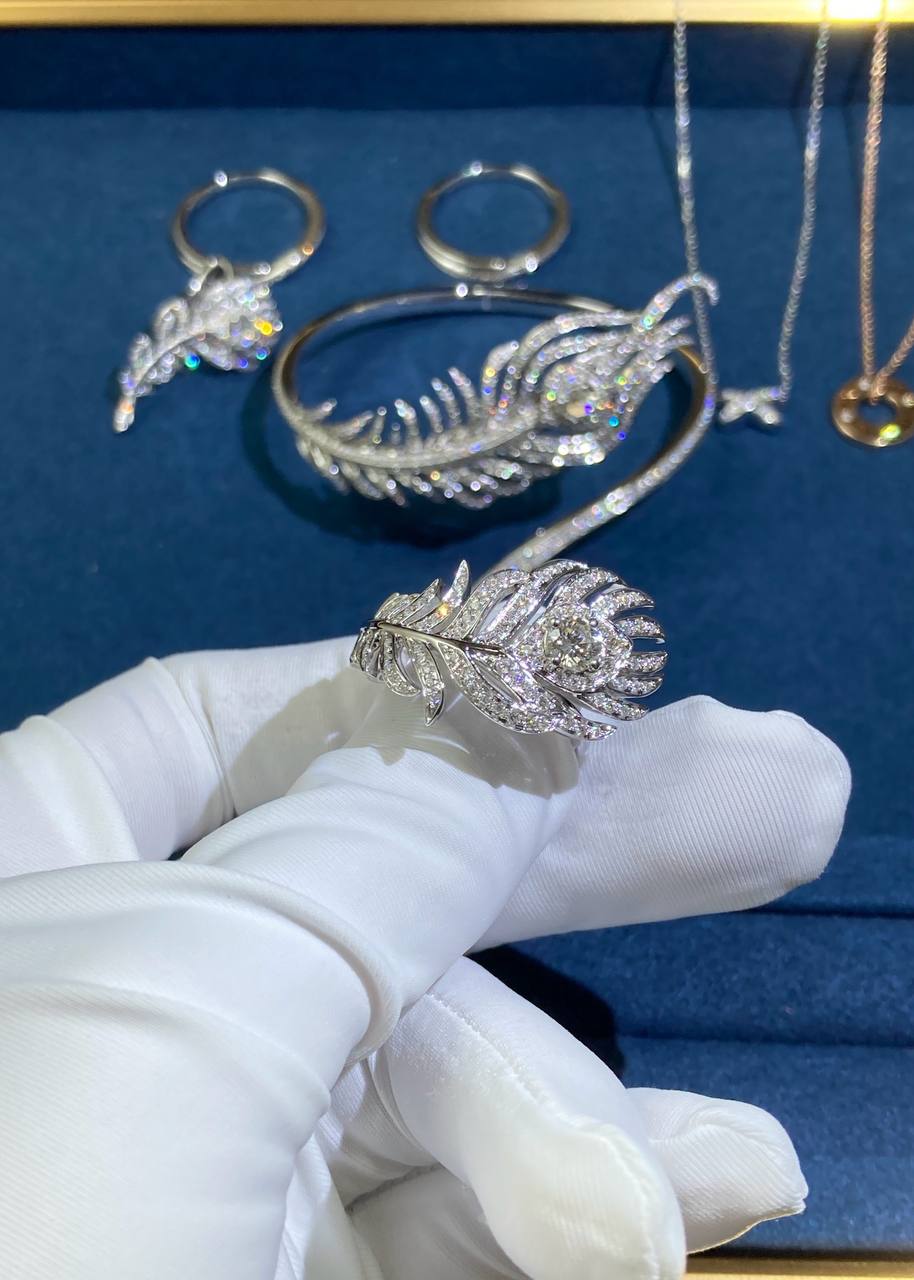 BCHRN feather full pave diamond ring